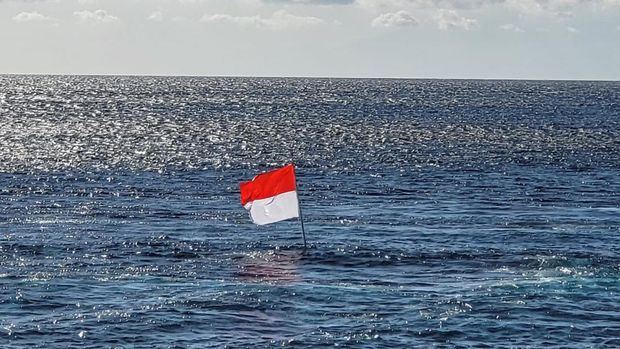 Upacara bendera 17 Agustus di Tulamben Bali