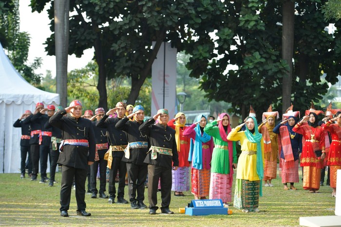 Upacara HUT ke-78 RI di Kemendikbud