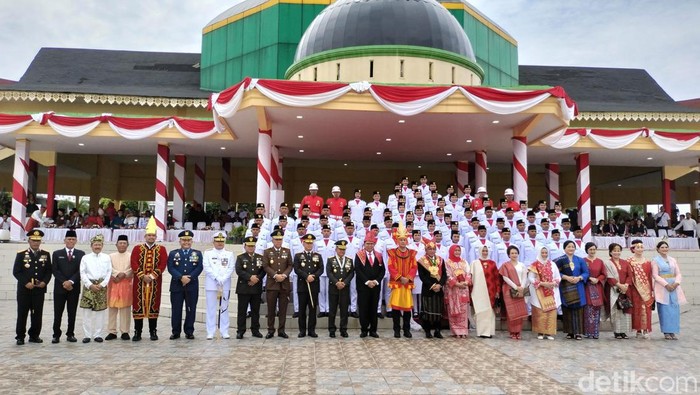 Upacara HUT RI di Medan. (Felicia Gisella br Sihite/detikSumut)