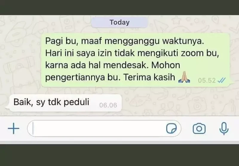 Deretan chat antara mahasiswa dan dosen ini bikin ketawa dan ngelus dada. Yang sabar, ya!