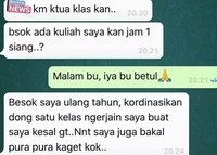 Deretan chat antara mahasiswa dan dosen ini bikin ketawa dan ngelus dada. Yang sabar, ya!