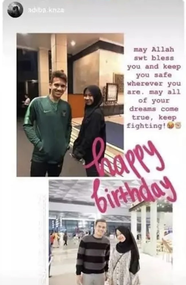 Rencananya, Adiba Khanza akan langsung ikut Egy Maulana Vikri untuk mempersiapkan liganya. Tak heran karena Egy Maulana Vikri merupakan salah satu pemain andalan Timnas Indonesia. Foto: Instagram