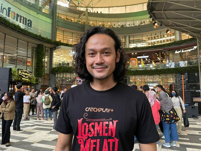 Dwi Sasono di jumpa pers series Losmen Melati, kawasan Kebayoran Lama, Jakarta Selatan.