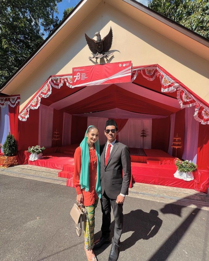Enzy Storia upacara 17 Agustus di KBRI Washington DC.