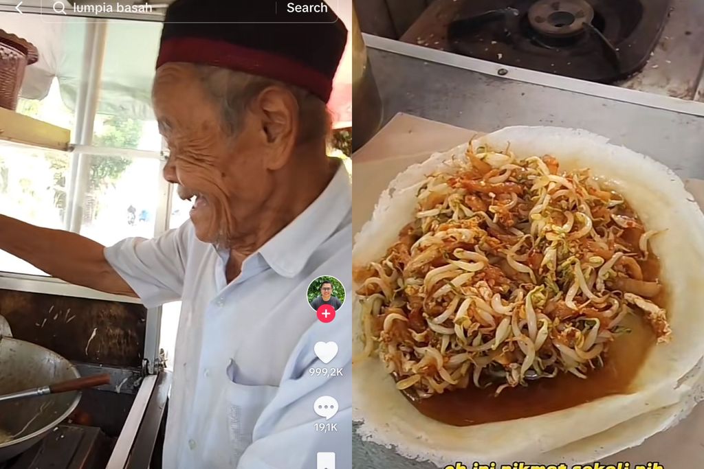 Kakek 100 tahun jualan lumpia basah