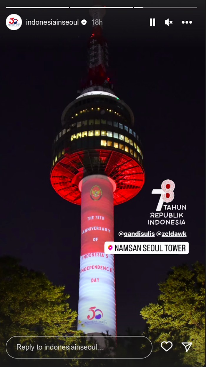 Merah putih di KBRI Seoul s