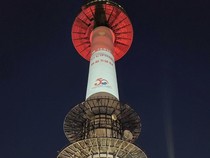 Merah Putih di Namsan Tower Seoul