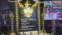 Salah satu tugu perguruan silat yang telah diubah menjadi tugu Pancasila (Foto: Dok. Polres Bojonegoro)