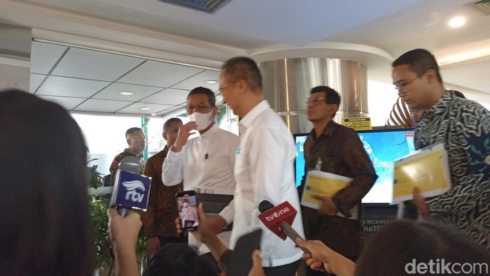 Pj Gubernur DKI Heru Budi mengatakan Menko Marves Luhut Pandjaitan meminta seluruh kementerian menerapkan WFH. (Tiara AA/detikcom)