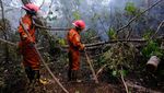 Aksi Relawan Greenpeace Padamkan Kebakaran Hutan dan Lahan di Kalbar