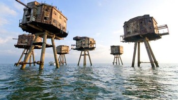 Dibangun selama Perang Dunia Kedua untuk melindungi Sungai Thames, bangunan ini sekarang tidak bernyawa.Foto: Blazepress