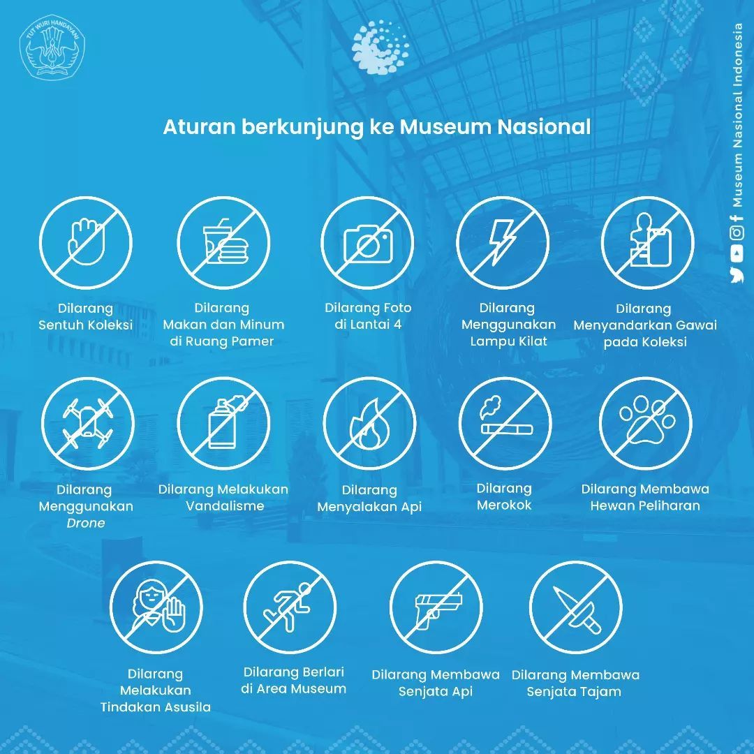Aneka larangan di Museum Nasional