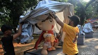 Pameran ini menghadirkan 15 patung karakter.