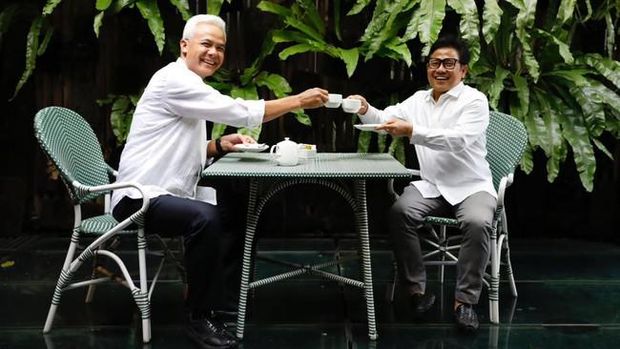 Bacapres PDIP Ganjar Pranowo bertemu Ketum PKB Muhaimin Iskandar. (Arsip Istimewa)