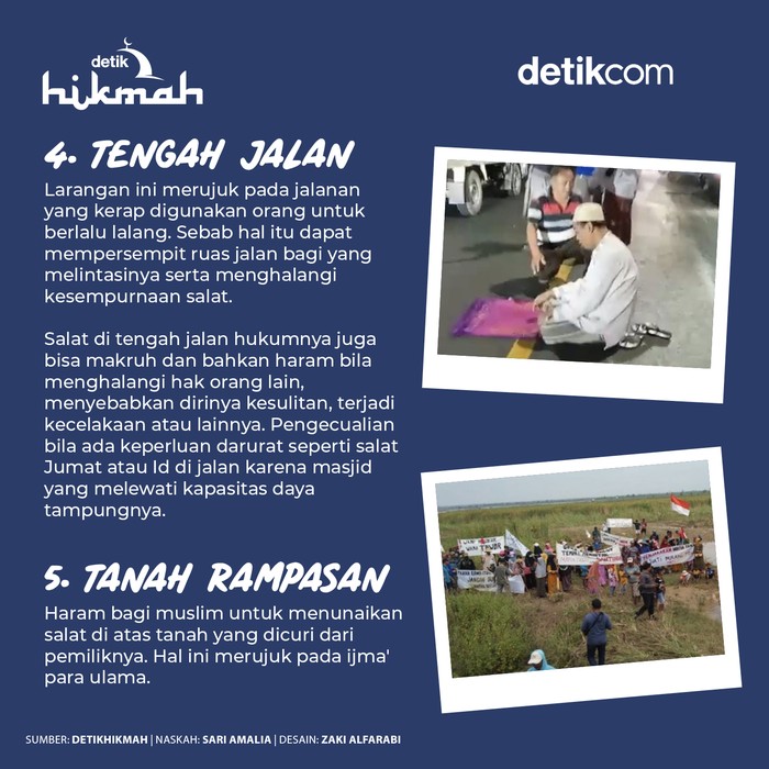 Infografis Tempat Terlarang Salat