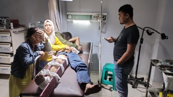 Korban terbaring di Rumah Sakit Bakti Timah Pangkalpinang, Bangka.