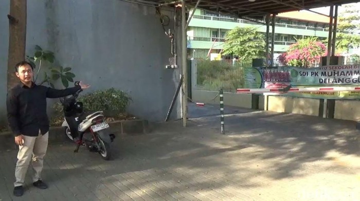 Lokasi parkir tempat penipuan orang mengaku Intel polisi di Delanggu.