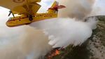 Potret Helikopter Bolak-balik Padamkan Api di Pulau Tenerife