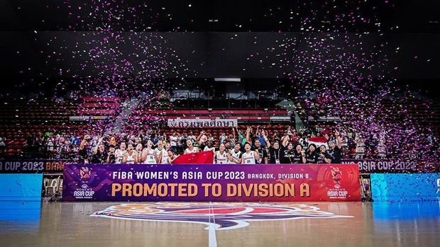 Timnas basket putri Indonesia kembali mengukir sejarah usai menjadi juara FIBA Women's Asia Cup 2023. Kemenangan ini membawa mereka ke level Divisi A di Nimibutr Stadium Thailand, pada babak final FIBA Women's Asia Cup 2023 Division B, Sabtu (19/8/2023) malam.
