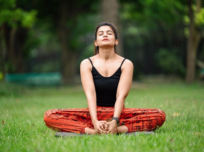 yoga butterfly pose.