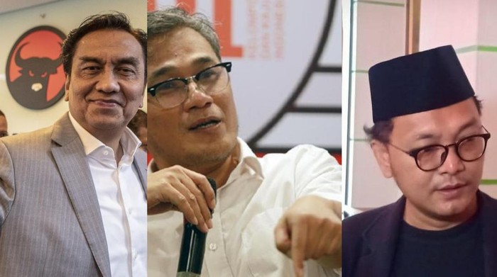 Effendi Simbolon, Budiman Sudjatmiko dan Guntur Romli (detikcom)