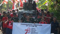 Kirab yang diikuti ribuan warga itu menjadi media untuk memperkuat jiwa nasionalisme.