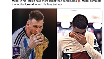 Ronaldo menangis lagi. Foto: Twitter