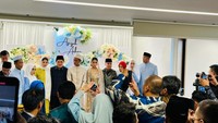 Foto: Akad nikah Azizah yang merupakan putri politikus Gerindra Andre Rosiade dengan Pratama Arhan digelar di Masjid Indonesia Tokyo, Minggu (20/8/2023) pukul 13.00 JST, atau 11.00 WIB. (Istimewa)