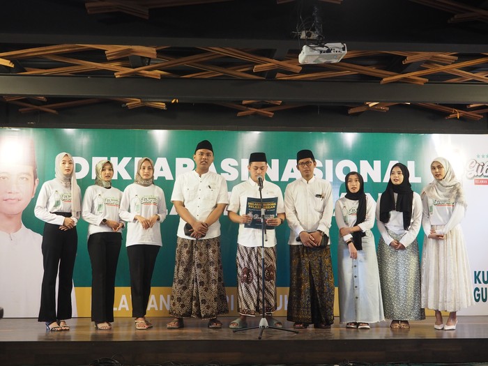Relawan Santri untuk Mas Gibran (Relasi Gibran) deklarasi mendukung Gibran Rakabuming Raka sebagai calon wakil presiden di Pilpres 2024.
