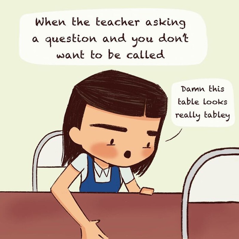 Seorang kretor dengan akun Instagram @mouseinbubble, membuat deretan komik lucu yang berhubungan kehidupan sehari-hari para perempuan. Mana yang kamu banget nih?