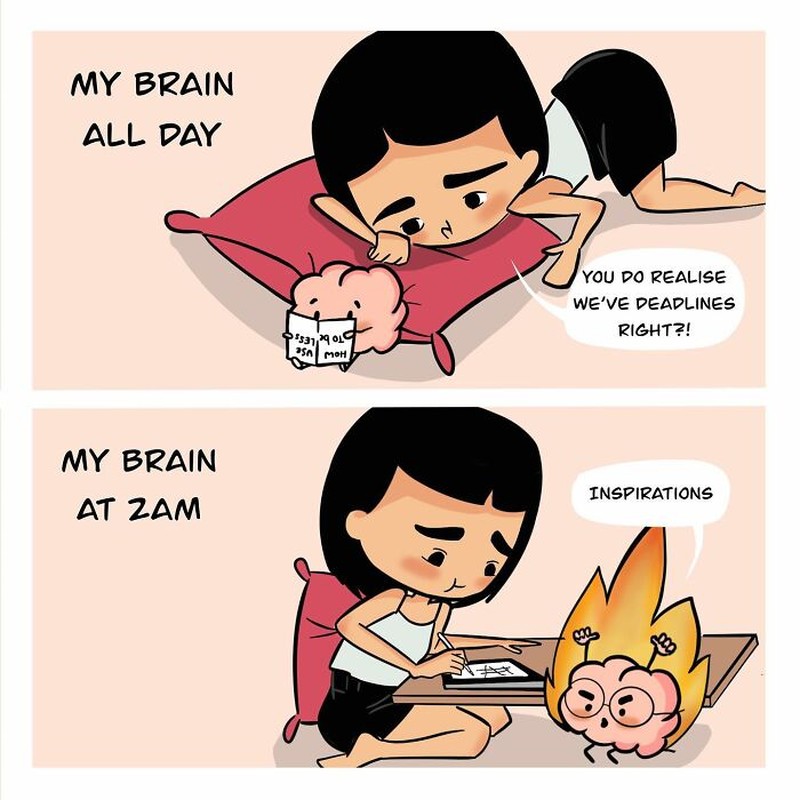 Seorang kretor dengan akun Instagram @mouseinbubble, membuat deretan komik lucu yang berhubungan kehidupan sehari-hari para perempuan. Mana yang kamu banget nih?