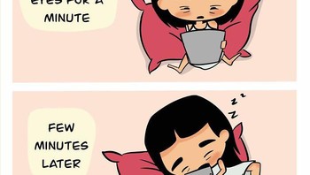 Sering terjadi, ketika ingin tidur sebentar saja, eh malah keterusan. Foto: (Dok. Bored Panda).
