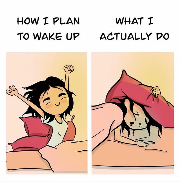 Seorang kretor dengan akun Instagram @mouseinbubble, membuat deretan komik lucu yang berhubungan kehidupan sehari-hari para perempuan. Mana yang kamu banget nih?