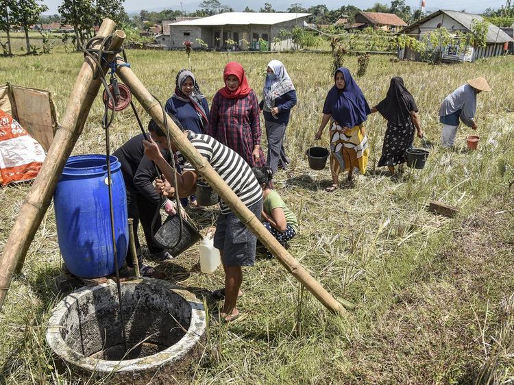 El Nino Bikin Ciamis Kekeringan, Warga Antre Air Bersih