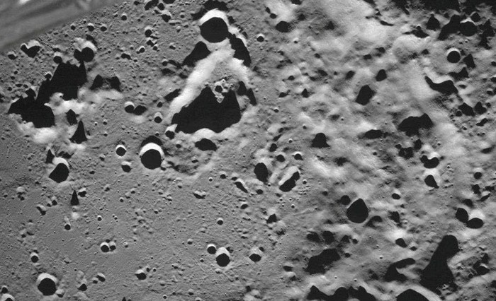 A picture taken from the camera of the lunar landing spacecraft Luna-25 shows the Zeeman crater located on the far side of the moon, August 17, 2023. Roscosmos/Handout via REUTERS ATTENTION EDITORS - THIS IMAGE HAS BEEN SUPPLIED BY A THIRD PARTY. MANDATORY CREDIT./File Photo Acquire Licensing Rights