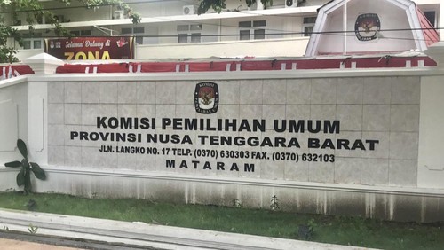 Kantor Komisi Pemilihan Umum (KPU) Provinsi Nusa Tenggara Barat (NTB) di Mataram. (Foto: Helmy Akbar/detikBali)