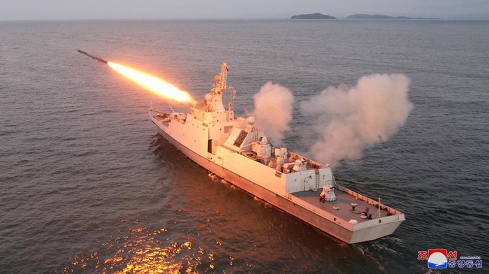 Kim Jong Un Awasi Uji Coba Rudal Jelajah Jelang Latihan Militer AS-Korsel North Korean leader Kim Jong Un oversees a strategic cruise missile test aboard a navy warship in this undated photo released by North Korea's Korean Central News Agency (KCNA) on August 21, 2023. KCNA via REUTERS ATTENTION EDITORS - THIS IMAGE WAS PROVIDED BY A THIRD PARTY. REUTERS IS UNABLE TO INDEPENDENTLY VERIFY THIS IMAGE. NO THIRD PARTY SALES. SOUTH KOREA OUT. NO COMMERCIAL OR EDITORIAL SALES IN SOUTH KOREA. TPX IMAGES OF THE DAY
