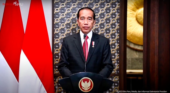 Presiden Jokowi resmi membuka kegiatan ASEAN Ministerial Meeting On Transnational Crime (AMMTC) ke-17 di Hotel Meruorah, Labuan Bajo, Nusa Tenggara Timur (NTT). (Youtube Divhubinter Polri)