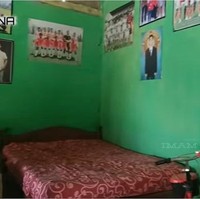 Hijau menjadi warna utama rumah. Meski tidak ada yang spesial dari catnya, warna tersebut tetap menciptakan suasana yang teduh. (Foto: YouTube/Imam Juna)