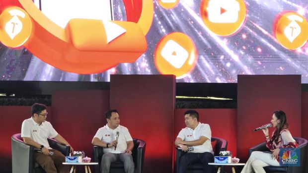Telkomsel menjalin kerjasama dengan YouTube untuk menghadirkan paket YouTube Premium. (CNBC Indonesia/Intan Rakhmayanti Dewi)