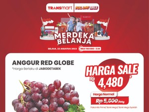 Buruan ke Transmart Full Day Sale! Harga Buah Naga & Anggur Diskon Gila-gilaan