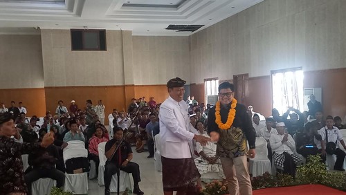 Ketua Umum PKB Muhaimin Iskandar atau Cak Imin saat berkunjung ke Buleleng, menyerap aspirasi tokoh masyarakat, Selasa (22/8/2023).