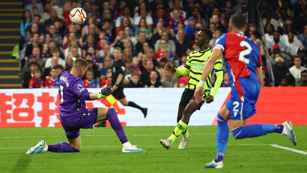 Laga Liga Inggris antara Crystal Palace vs Arsenal masih 0-0 di babak pertama. (Foto: REUTERS/TOBY MELVILLE)