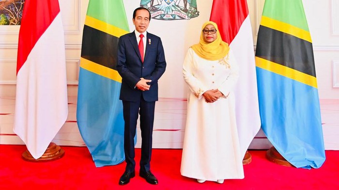 Jokowi bertemu Presiden Republik Persatuan Tanzania Samia Suluhu Hassan (Laily Rachev/Biro Pers Sekretariat Presiden)