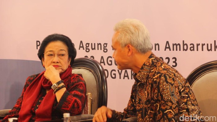 Ketum PDIP Megawati Soekarnoputri di Jogja, Selasa (22/8/2023).