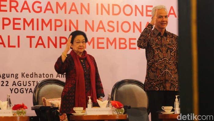 Ketum PDIP Megawati Soekarnoputri di Jogja, Selasa (22/8/2023).