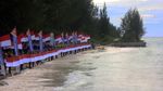 Khidmat Pengibaran Merah Putih di Tapal Batas RI-Palau