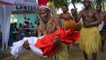 Khidmat Pengibaran Merah Putih di Tapal Batas RI-Palau