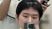 I.M MONSTA X mengunggah momen Kihyun menggunduli kepalanya sebagai persyaratan buat wajib militer. (Foto: dok. Instagram @imnameim)