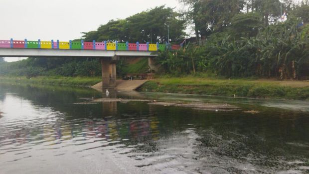 Kondisi air di KBT yang surut akibat kemarau (Kurniawan/detikcom)